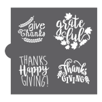 Confection Couture Give Thanks Words Cookie Stencil