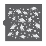 Confection Couture Graduation Background Cookie Stencil