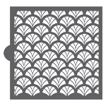 Confection Couture Nouveau Fan Background Cookie Stencil