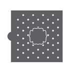 Confection Couture Polka Dot Monogram Background Cookie Stencil