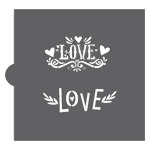 Confection Couture Retro Love Cookie Stencil