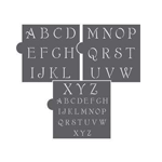 Confection Couture Simple Script Alphabet Cookie Stencil Set