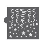 Confection Couture Stars & Streamers Background Cookie Stencil