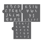 Confection Couture Sweetheart Swirl Alphabet Cookie Stencil Set