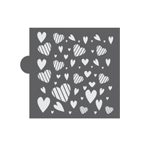 Confection Couture Whimsy Hearts Background Cookie Stencil