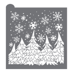 Confection Couture Prettier Plaques Winter Wonderland Background Stencil