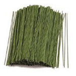 Green Covered Florist Wire, 6" - #30