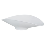 C.R. Mfg Baker Scale Scoop -  21.5" x 11.75" White Plastic