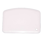 C.R. Mfg Plastic Dough Scraper, 3.75" x 5.5" White