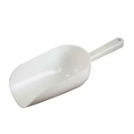 C.R. Mfg Plastic Flour Scoop, 16 oz. White. Overall Size 10