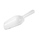 C.R. Mfg Plastic Flour Scoop, 4 oz. White. Overall Size 6-1/4