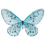 Crystal Candy Blue Delicate Edible Butterflies - Pack of 22