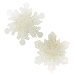 Crystal Candy Edible Wafer Paper Christmas Snowflakes, Set of 9