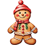 Crystal Candy Edible Wafer Paper Gingerbread Men, Pack of 24