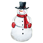 Crystal Candy Edible Wafer Paper Snowmen, Pack of 24