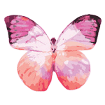 Crystal Candy Fluttery Pink Edible Butterflies - Pack of 22