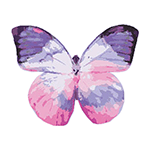 Crystal Candy Fluttery Purple Edible Butterflies - Pack of 22