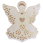 Crystal Candy Gold Edible Wafer Paper Angels, Pack of 7
