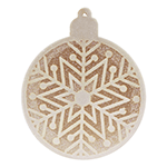 Crystal Candy Gold Edible Wafer Paper Christmas Ornaments, Pack of 7