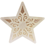 Crystal Candy Gold Edible Wafer Paper Stars, Pack of 7
