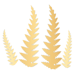 Crystal Candy Gold Ruffled Wafer Paper Ferns