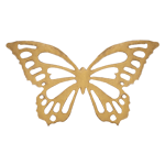 Crystal Candy Metallic Gold Edible Butterflies - Pack of 22