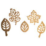 Crystal Candy Metallic Gold Edible Leaves - Pack of 28