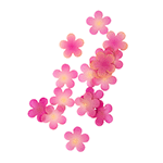 Crystal Candy Pink Mini Wafer Paper Flowers, Pack of 60