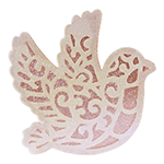 Crystal Candy Rose Gold Edible Christmas Birds, Pack of 7