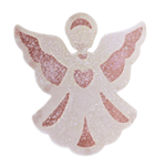 Crystal Candy Rose Gold Edible Wafer Paper Angels, Pack of 7