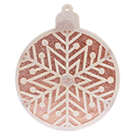 Crystal Candy Rose Gold Edible Wafer Paper Christmas Ornaments, Pack of 7
