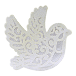 Crystal Candy Silver Edible Christmas Birds, Pack of 7