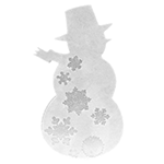 Crystal Candy Silver Edible Snowmen, Pack of 7
