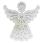 Crystal Candy Silver Edible Wafer Paper Angels, Pack of 7