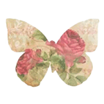 Crystal Candy Vintage Rose Edible Butterflies - Pack of 22