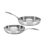 Cuisinart Custom Clad 5 Ply Stainless Steel Fry Pan Set, 9