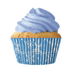 Cupcake Creations Paper Cups, Blue Snowflake, Pack of 32