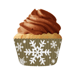 Cupcake Creations Paper Cups, Gold Snowflake, Pack of 32