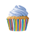 Cupcake Creations Paper Cups, Rainbow Swirl, Pack of 32