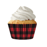 Cupcake Creations Paper Cups, Red & Black Buffalo Plaid, Pack of 32