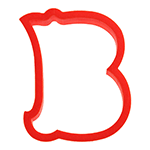Curly Letter 'B' Cookie Cutter, 3.25