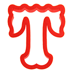 Curly Letter 'T' Cookie Cutter, 3.5