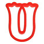 Curly Letter 'U' Cookie Cutter, 4