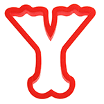 Curly Letter 'Y' Cookie Cutter, 4