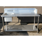 Custom Made Commercial Stainless Steel Kitchen Table & Sink New 66