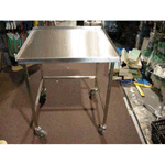 Custom Made Stainless Steel Table 28" x 28" x 37" on Castors