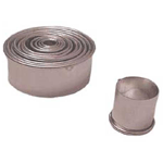 Cutter Set Heavy Duty Tinned Steel Plain Round - Pack of 12