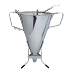 De Buyer 3354.52 Kwik Max 3.3 Liter Stainless Steel Piston Funnel with Stand