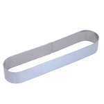 de Buyer Stainless Steel Oblong Eclair Dessert Ring 5.7"