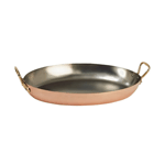 DeBuyer 2-Handle Oval Copper Dish, 12-1/2" x 9"
